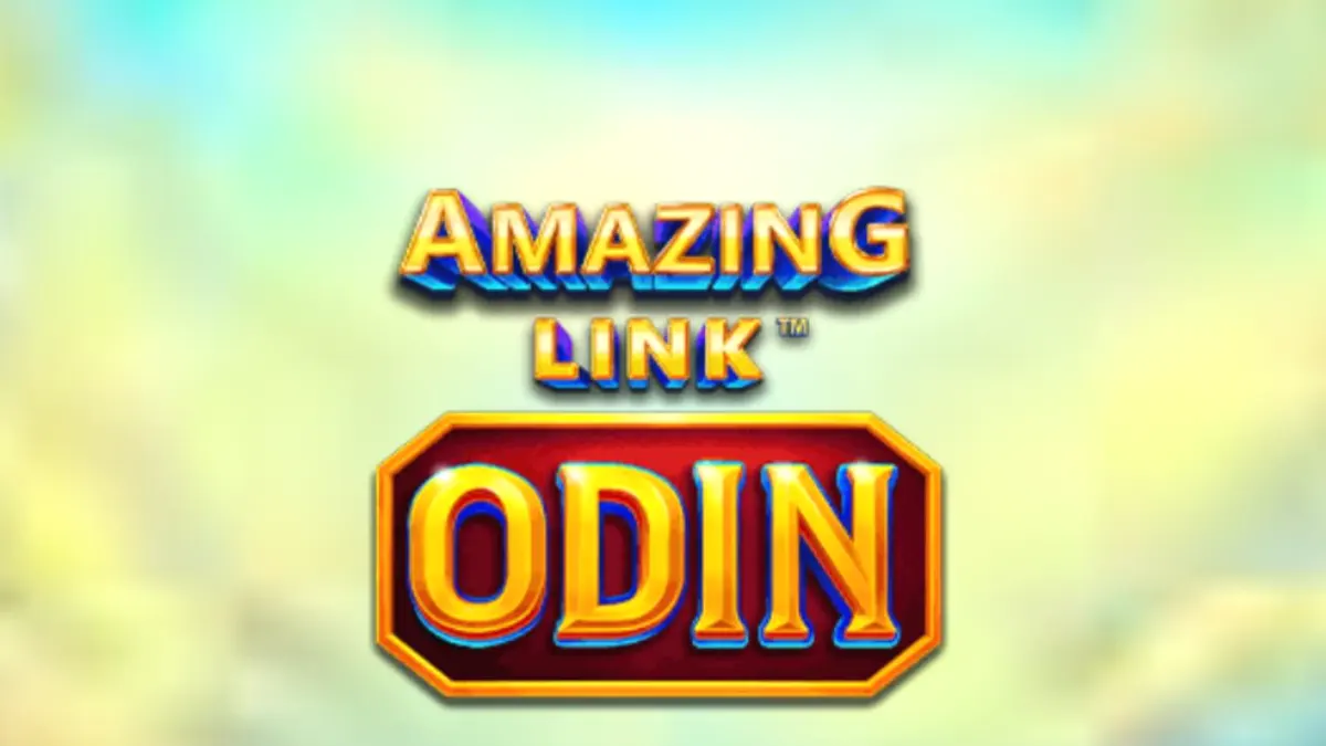 Amazing Link Odin slot gameplay screen showing Norse mythology theme and golden coins
